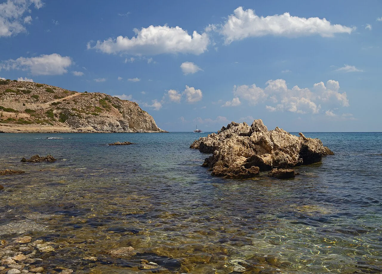 The coast near Stegna 3. Rhodes, Greece