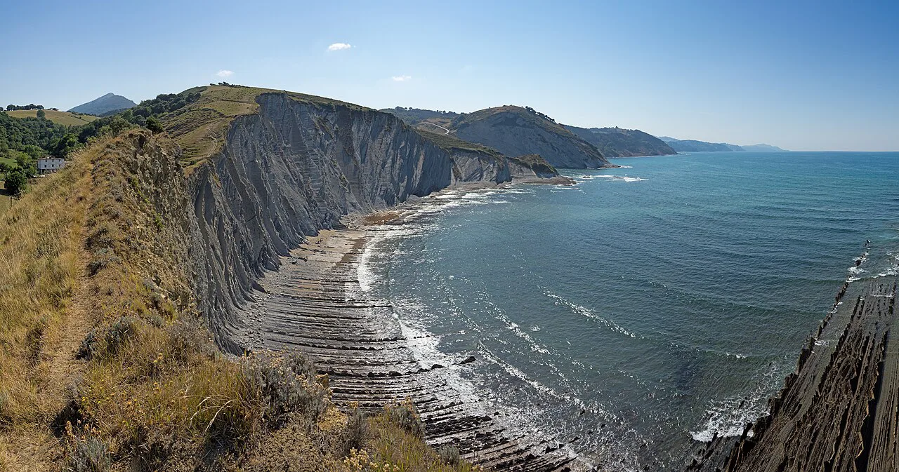 Flysch coast between Deba and Zumaia, Spain