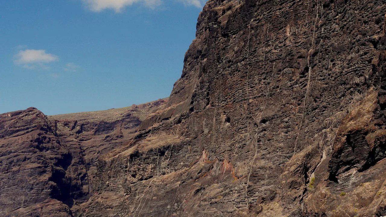 Dykes intruding Lava Flows on Tenerife in Canary Islands, B