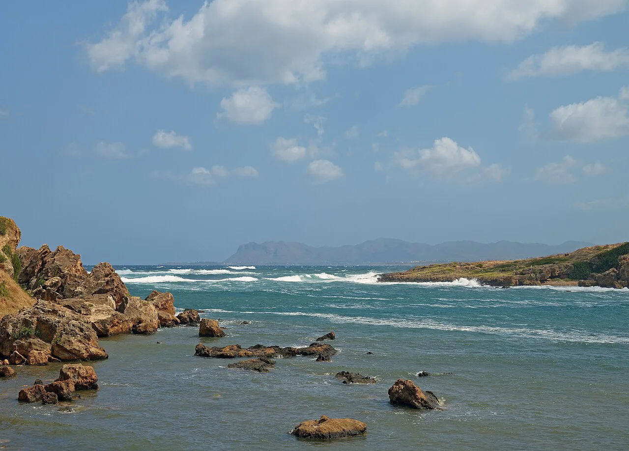 The coast near Chania. Crete, Greece