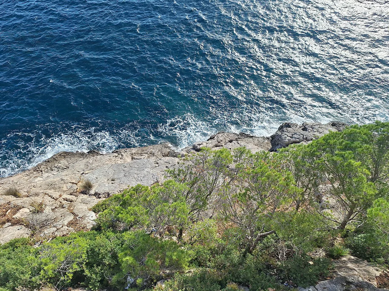 Rocky coast and Mediterranean Sea Costa dels Pins