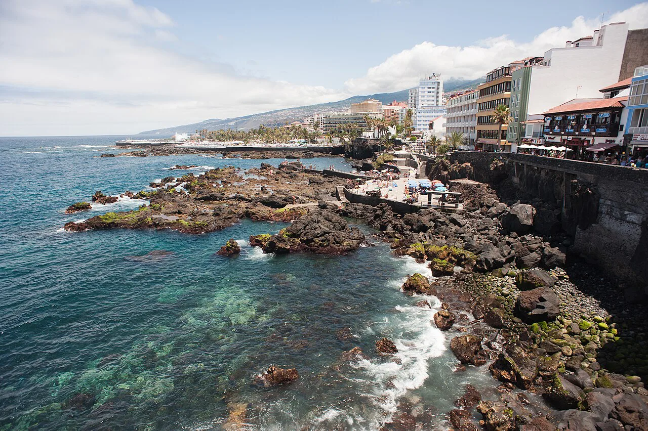 View of Puerto de la Cruz coast. Tenerife, Canary Islands, Spain, Southwestern Europe