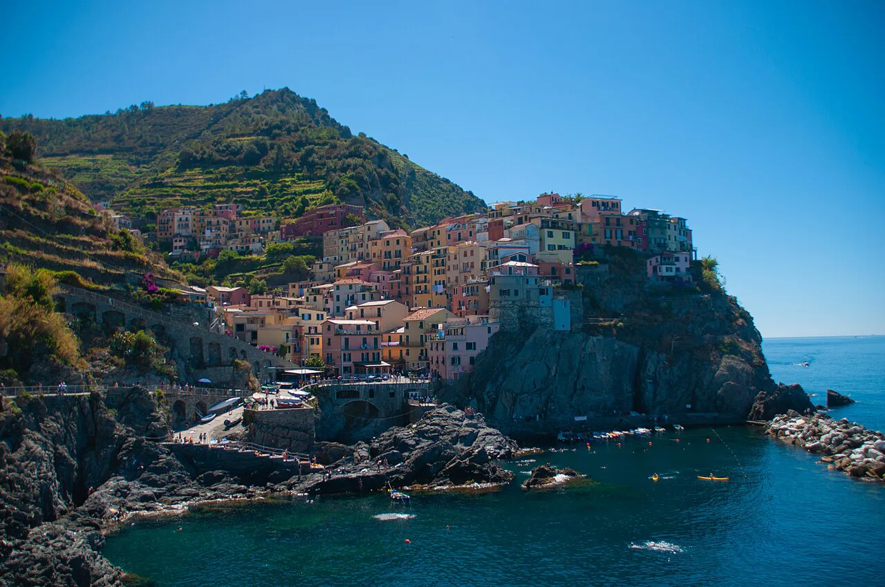 Manarola, Cinque Terre, Italy seen from path