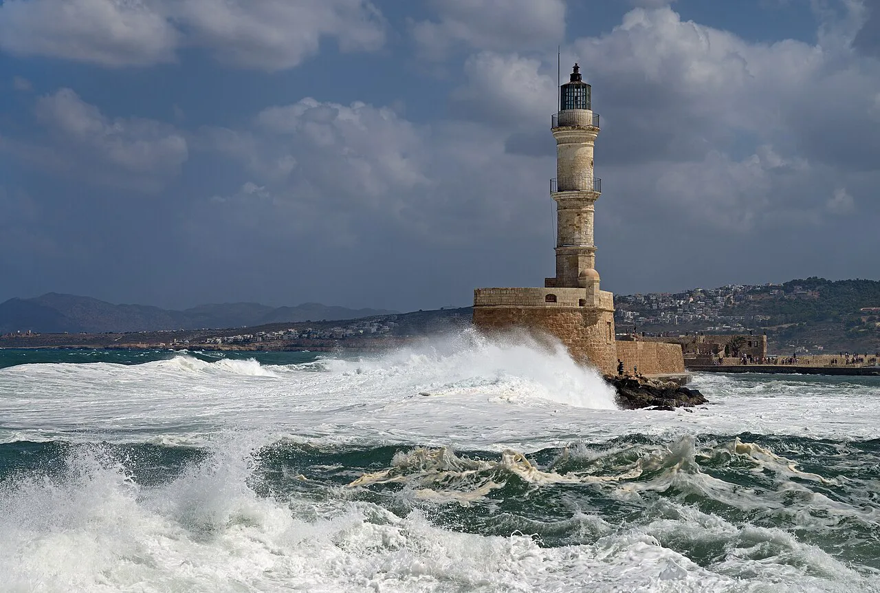Lighthouse in Chania. Crete, Greece