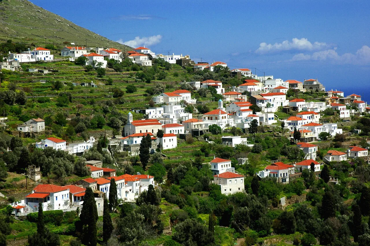 Kohylou village, Andros island, Greece