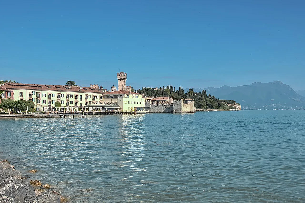 East side of Rocca Scaligera, Sirmione, Italy, Lake Garda