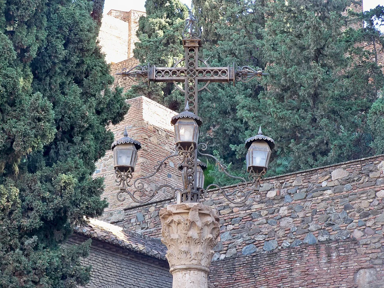 Cross in Alcazaba of Málaga
