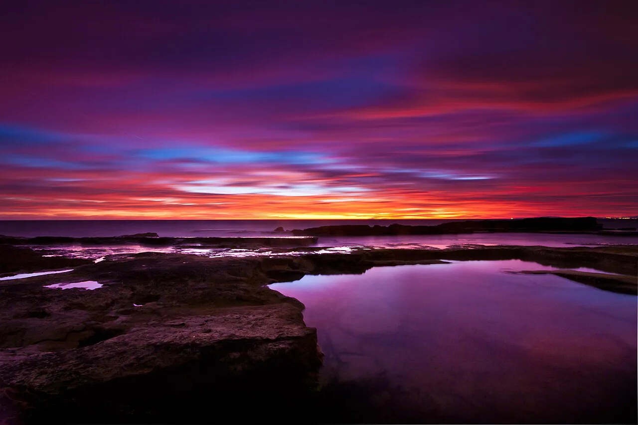 Sunset on the coast of Llucmajor, Mallorca