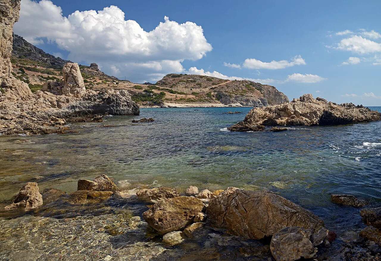 The coast near Stegna 5. Rhodes, Greece