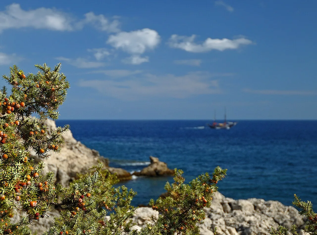 Rhodes coast near Ladiko. Greece