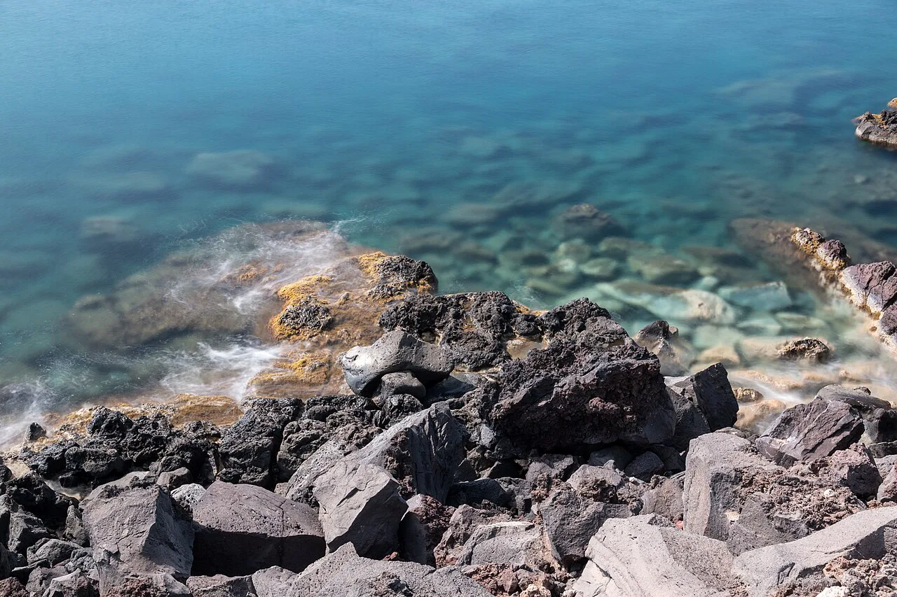 Santorin, Akrotiri, Bucht, Santorini