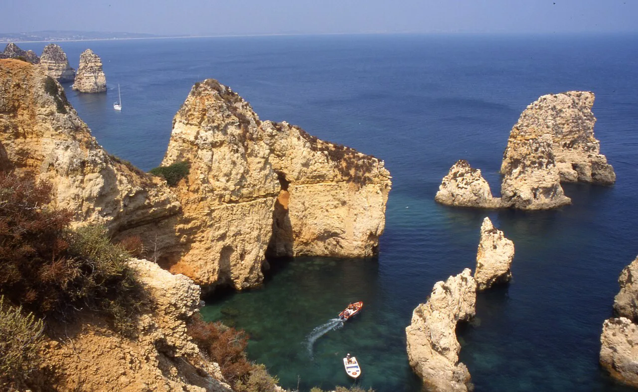 Algarve Ponta da Piedade from above